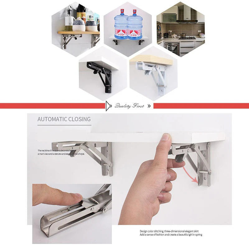 DIY Wall Mounted Folding Bracket (2PCS)